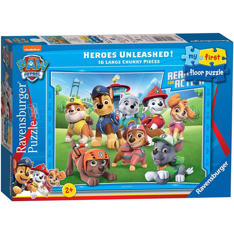 Ravensburger Puzzle: Paw Patrol Ready For Action - 16 Large Chunky Pieces Floor Puzzle (16pcs) (03155)