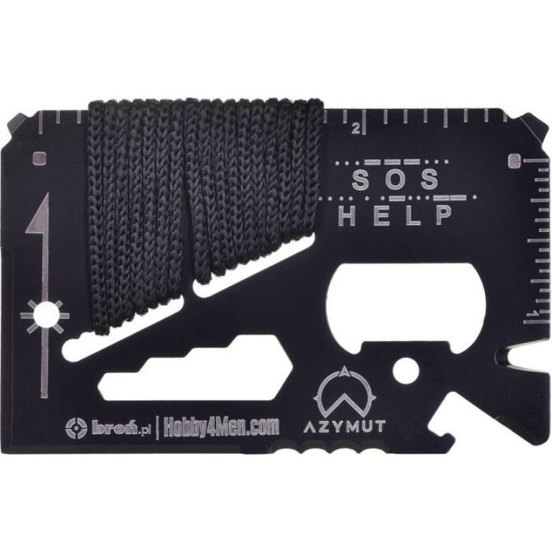 Azymut Multitool AZIMUTH TOOL CARD multifunction card - 13 tools + case, 85/53 mm (H-O200930TC)