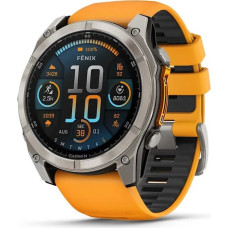 Garmin Zegarek garmin fenix 8 amoled sapphire titanium spark orange