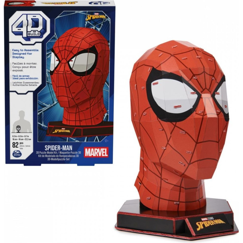 Spin Master Marvel: 4D Build - Spider-Man 3D Cardstock Puzzle Model Kit (6069842)