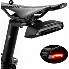 Rockbros Lampka rowerowa tylna rockbros lkwd-r1 z laserem i pilotem + kabel micro usb - usb-a - czarna