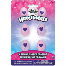 Unique Party 59329 - Hatchimals Egg Pencil Top Erasers, Pack of 4 - Toy - rotaļlieta