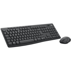 Logitech 920-012065 klawiatura dołączona myszka biuro rf wireless + bluetooth qwertz niemiecki grafitowy