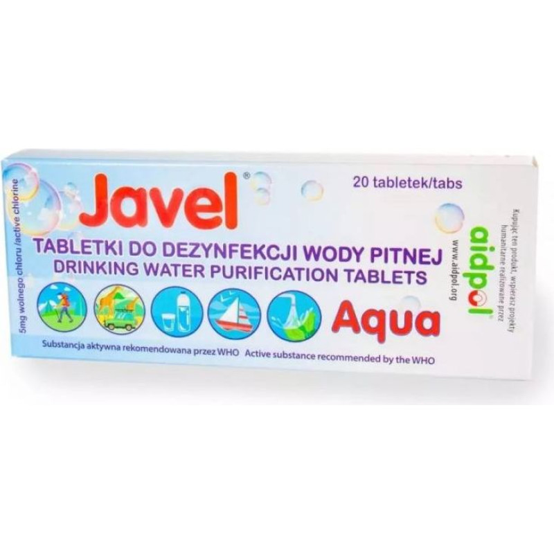 Javel Aqua water disinfection tablets 20 pcs
