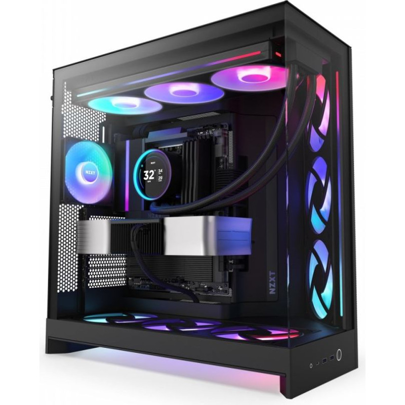 Nzxt Obudowa nzxt h9 flow rgb (2025) z oknem czarna