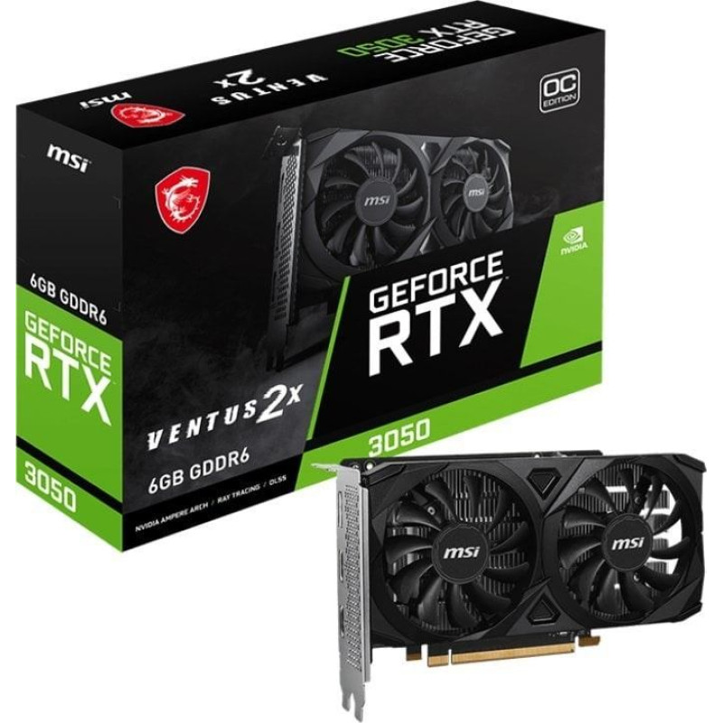 MSI Karta graf. msi geforce rtx 3050 ventus 2x e 6g oc