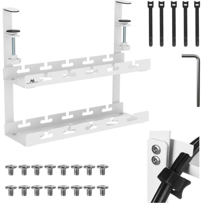 Maclean Organizer podbiurkowy na kable, mc-104w