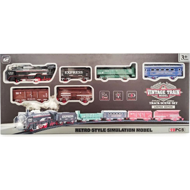 Artyk Pociąg vintage z torem 19 elementów