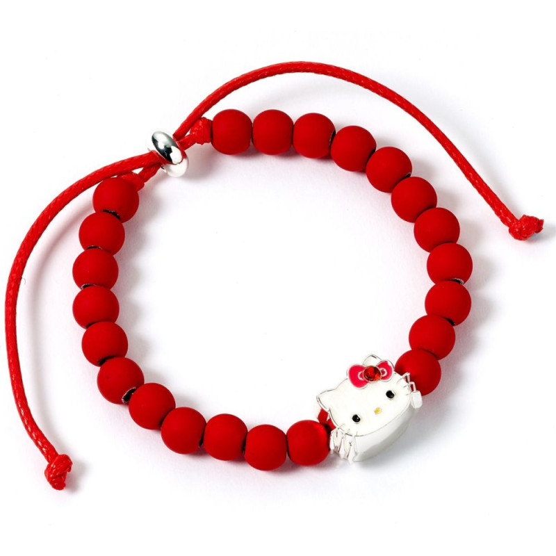 The Carat Shop Ltd Carat Shop Hello Kitty - Red Bead Bracelet with Hello Kitty - Charm (HKBB0001)