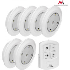 Maclean Lampa zestaw 6 led energy z pilotem na baterie 3xaaa mce165