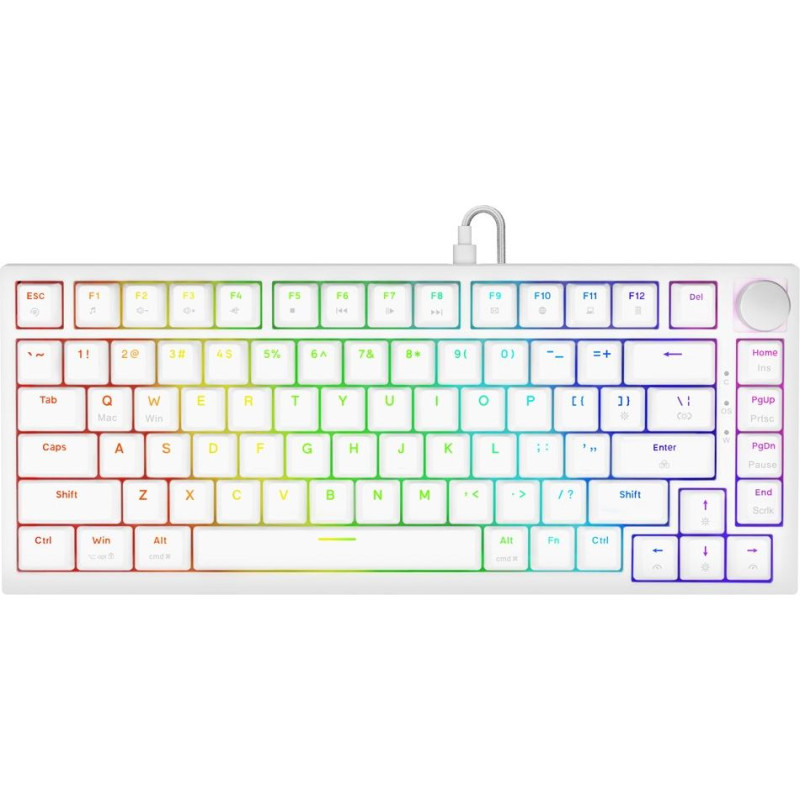 Savio klawiatura mechaniczna astral white outemu white jade rgb