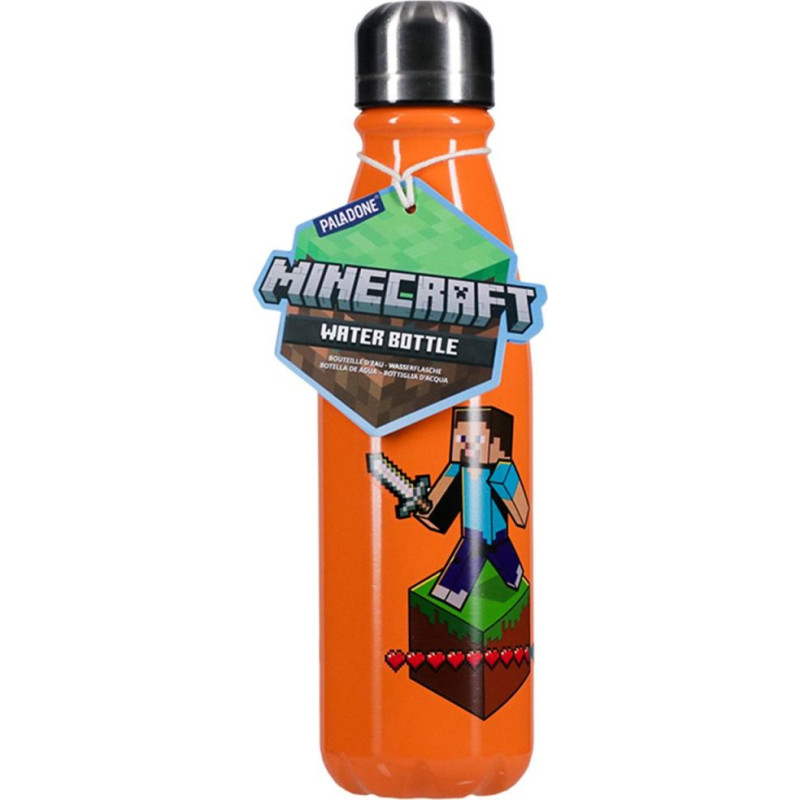 Paladone Products Paladone: Minecraft - Aluminium Water Bottle 600ml (PP12074MCF)