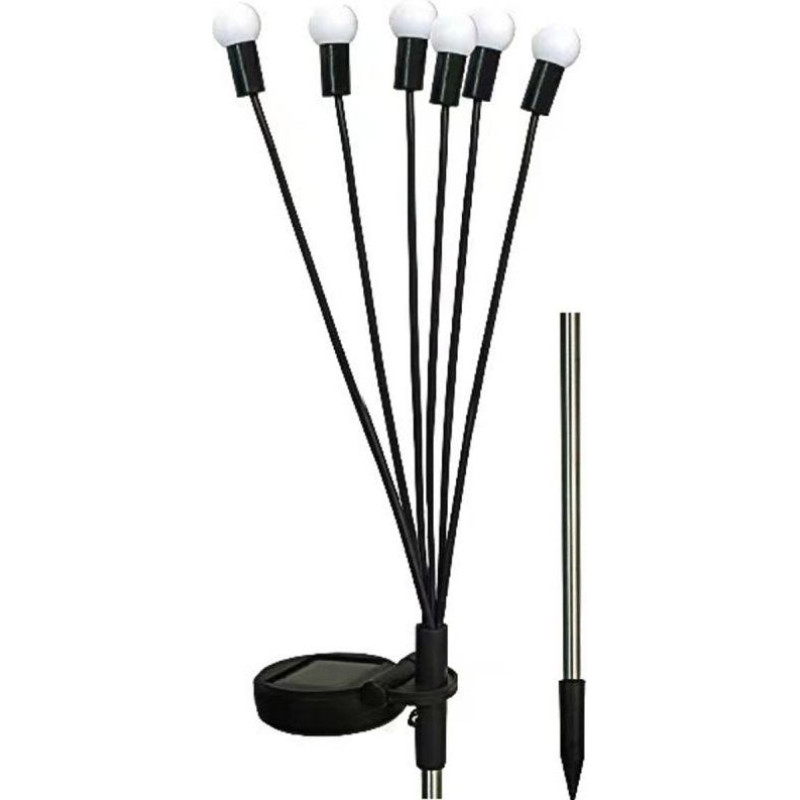 SOLAR LAMP DANCING IN THE WIND WHITE BALLS 6 LED 72CM