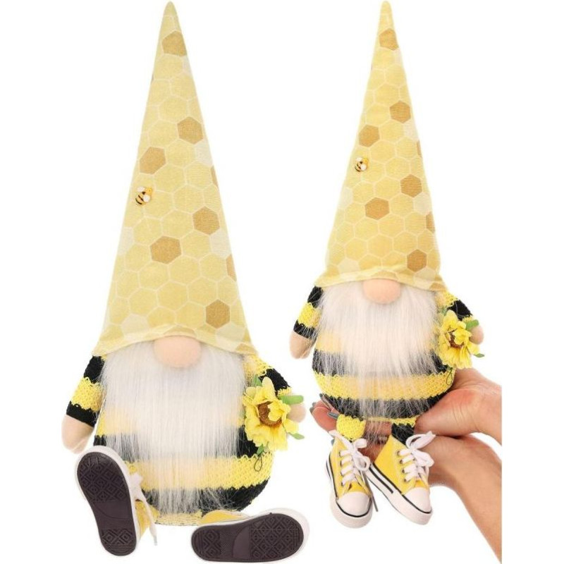 SNOW gnome sitting drone 35+6cm in sneakers spring decoration