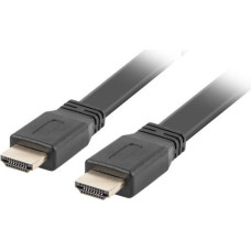 Lanberg Kabel hdmi-hdmi v2.0 1.8m czarny płaski 4k 60hz, pełna miedź