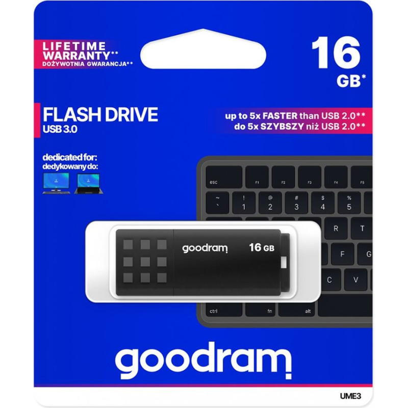 Goodram Pendrive ume3 16gb usb 3.0 czarny