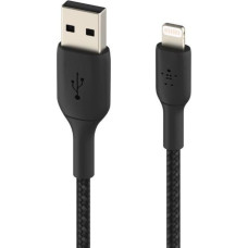Belkin Kabel braided usb- lightning 2m czarne