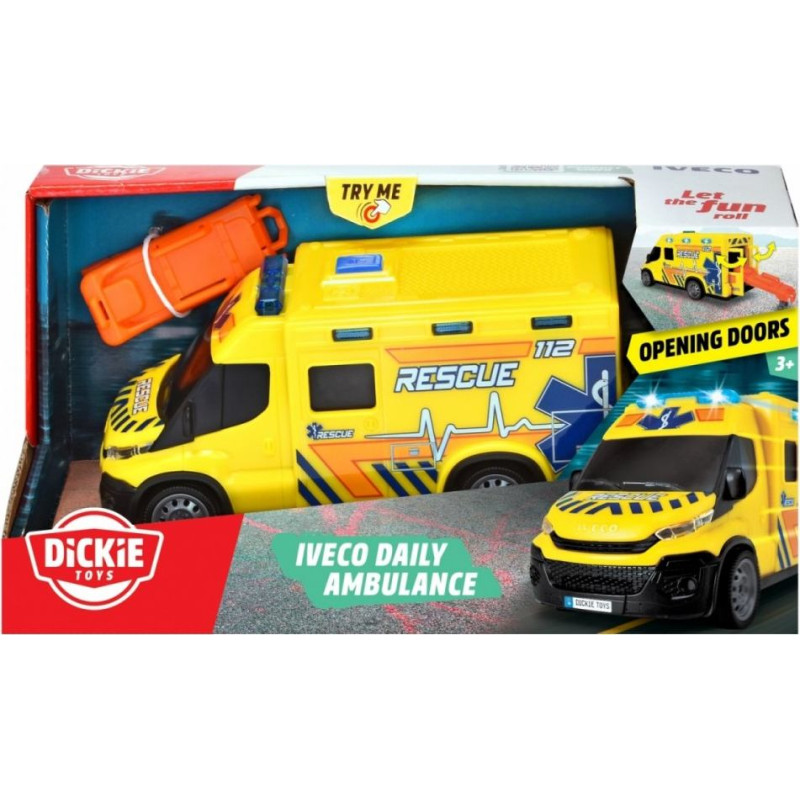 Dickie Pojazdy sos iveco ambulans, 18 cm