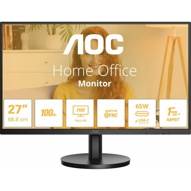 AOC Monitor 27b3ca2 27 cali ips 100hz hdmi dp usb-c