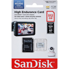 Sandisk Karta pamięci sandisk high endurance (rejestratory i monitoring) microsdxc 512gb v30 z adapterem