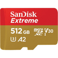 Sandisk Karta pamięci sandisk extreme microsdxc 512 gb 190/130 mb/s a2 c10 v30 uhs-i u3