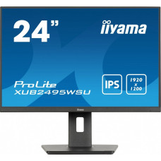 Iiyama Monitor 24 cale xub2495wsu-b7 ips,16:10,300cd,4ms,hdmi,dp,3xusb(3.2), 1xusb-c,2x2w,flickerfree,has(150mm)