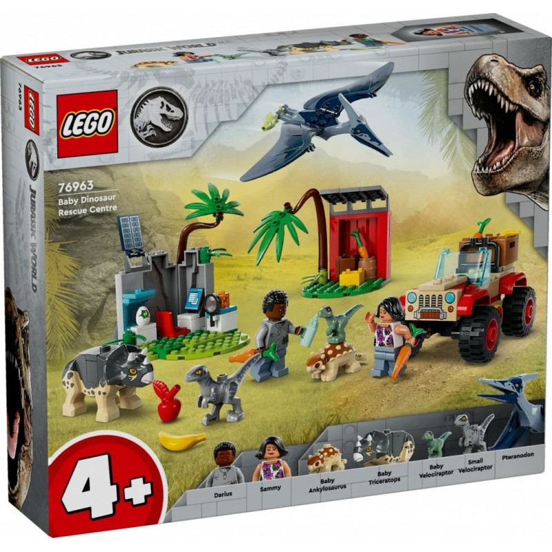Lego Klocki jurassic world 76963 centrum ratunkowe dla małych dinozaurów