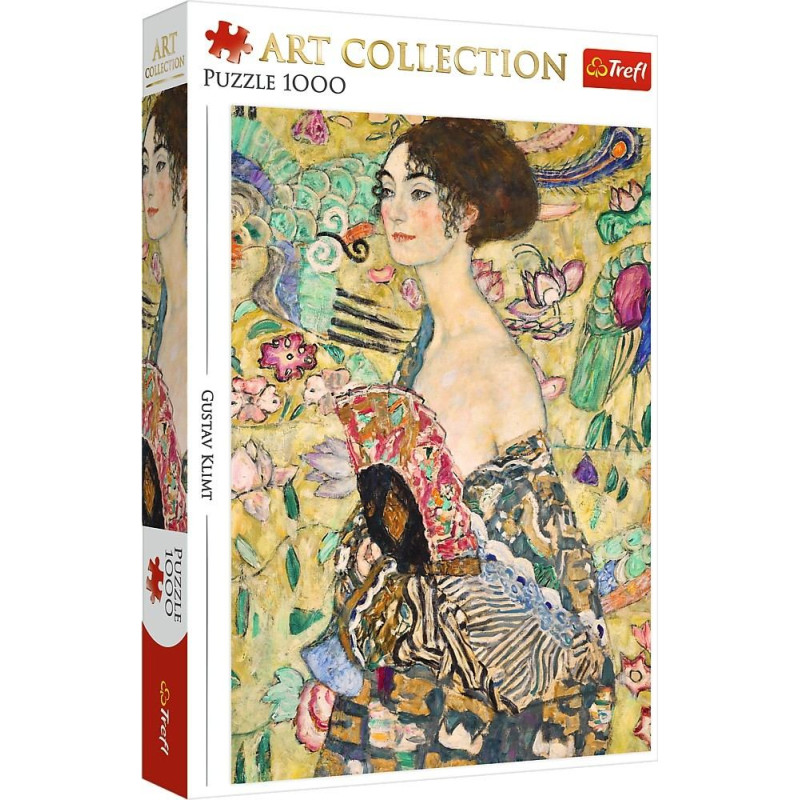 Trefl Puzzle 1000 elementów dama z wachlarzem klimt