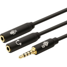 TB Kabel 3,5mm mini jack - 2x 3,5mm mini jack m/f adapter 30cm
