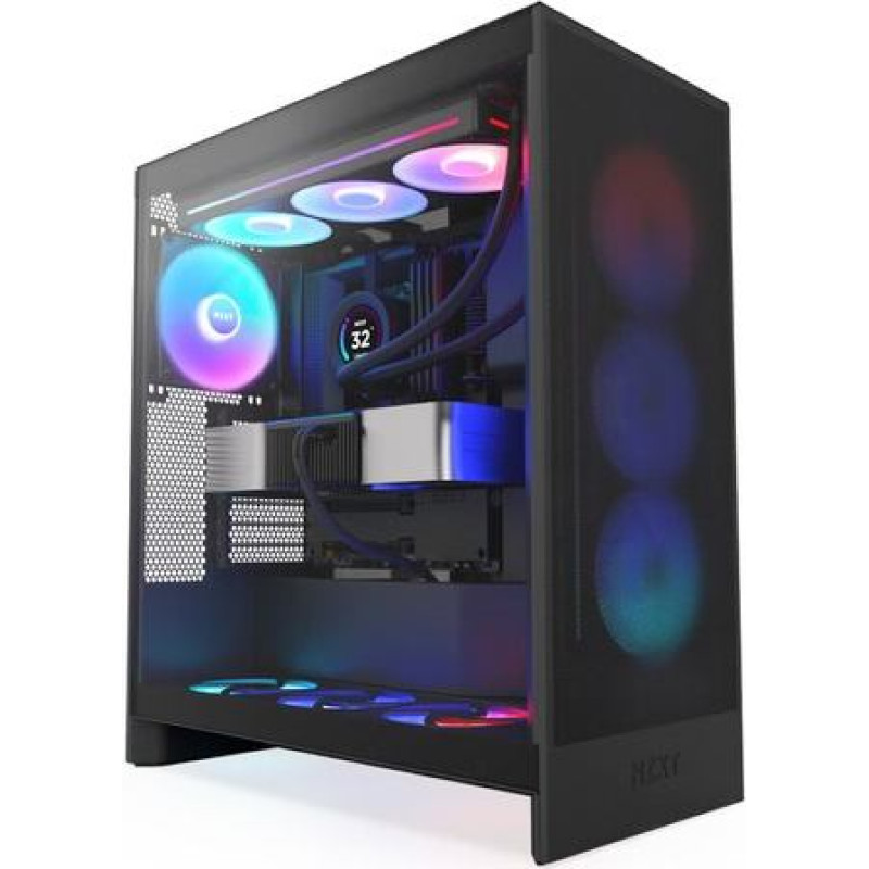 Nzxt Obudowa h7 flow rgb midi tower z oknem (2024) czarna