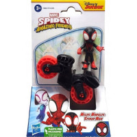 Hasbro Disney Marvel: Spidey and his Amazing Friends - Miles Morales:Spider-Man with Bike Action Figure (F4002)