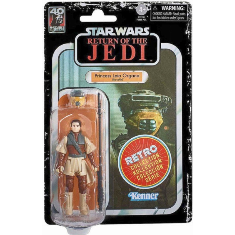 Hasbro Fans - Disney Star Wars: Return of the Jedi Retro Collection - Princess Leia Organa (Boushh) Action Figure (10cm) (F7278)