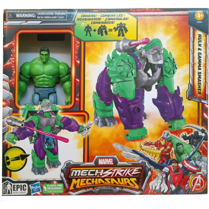 Hasbro Marvel: Mech Strike Mechasaurus - Hulk  Gamma Smasher Action Figures (F6600)