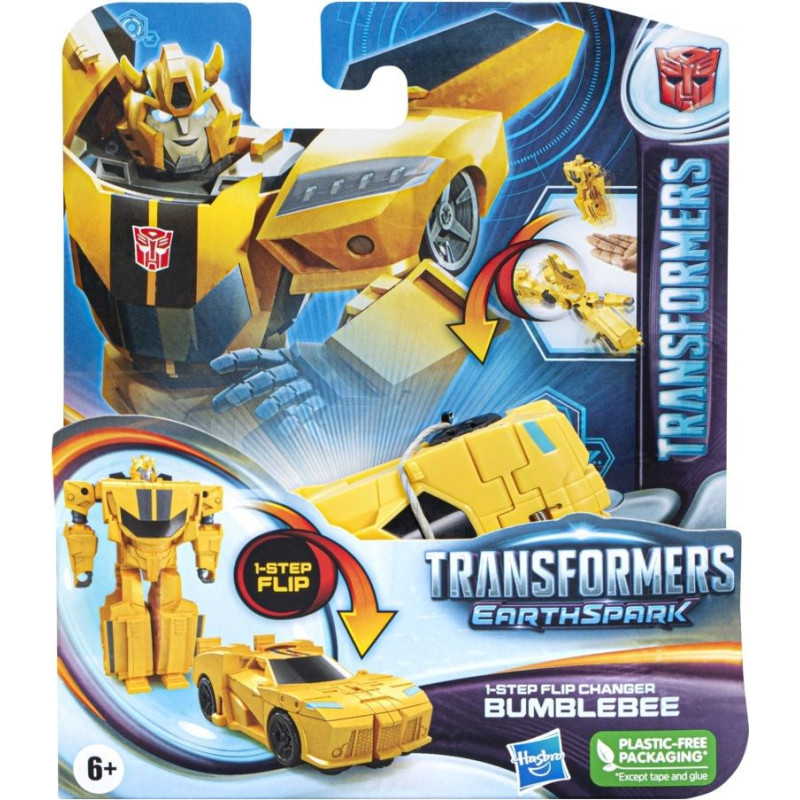 Hasbro Transformers: Earthspark 1-Step Flip Changer - Bumblebee Action Figure (F6717)