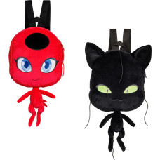 P.m.i. Miraculous Plush Backpacks 30cm (Random-2 characters to collect-Red Tikki/Black-Plag) (MLB7006)