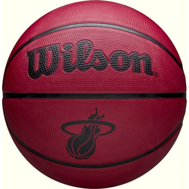 Wilson NBA Team Tribute Solid Miami Heat Ball WZ4025416XB Basketball Ball (5)