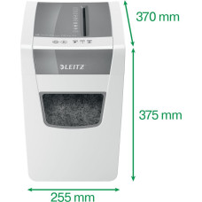 Leitz niszczarka iq home office slim p4, 10 kartek,  23 l kosz