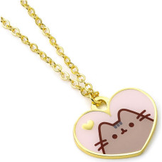Carat Shop Pusheen - the Cat Pink and Gold Heart Necklace (PTCN0100)