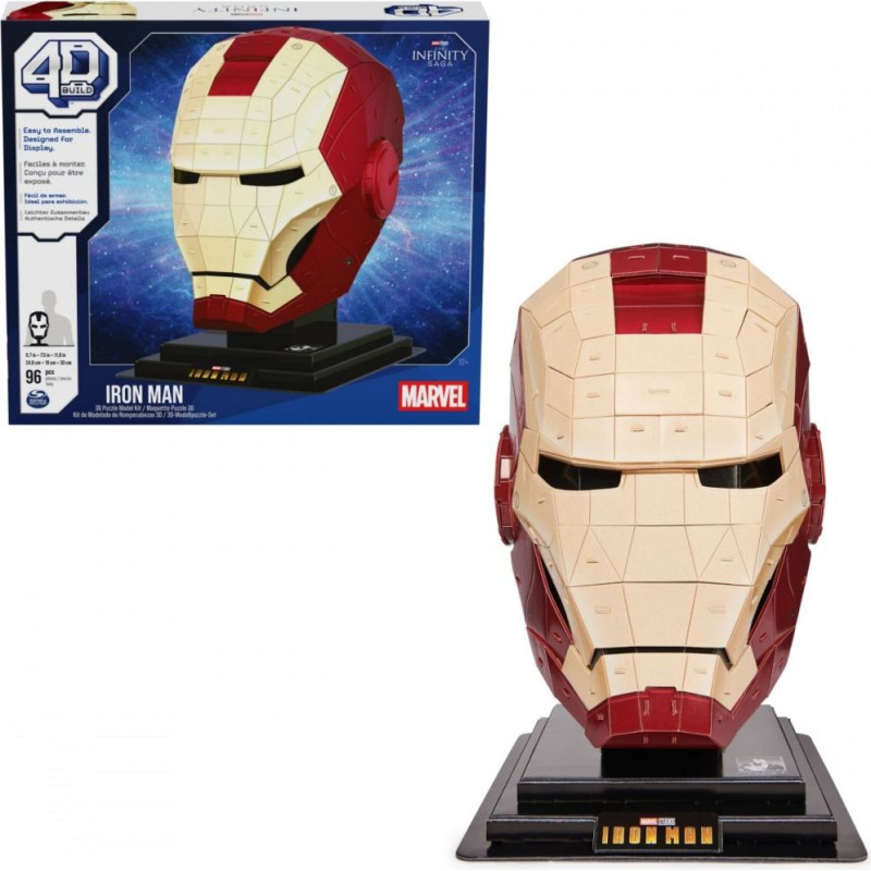 Spin Master Marvel The Infinity Saga 4D Build - Iron Man Helmet 3D Puzzle Model Kit (6069819)