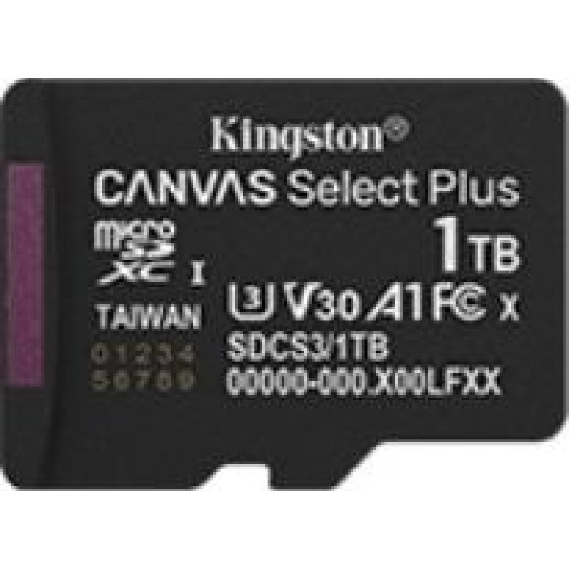 Kingston Karta pamięci microsd   1tb canvas select+ g3 150mb/s
