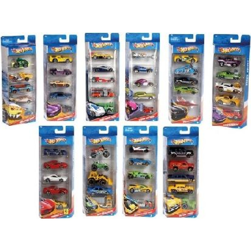 Hot Wheels - 5 Car Pack ( Assortment - Styles May Vary) - Toy - rotaļlieta