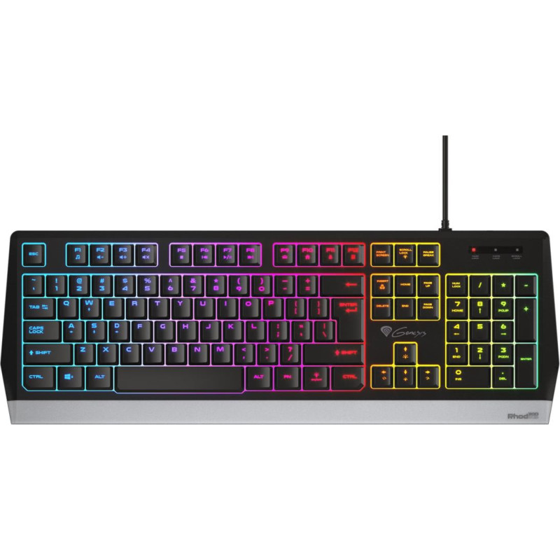 Natec Klawiatura gaming genesis rhod 300 rgb czarna usb