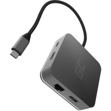 Green Cell Hub usb-c gc 6w1 3xusb 3.0, hdmi, rj45 (ethernet), usb-c pd