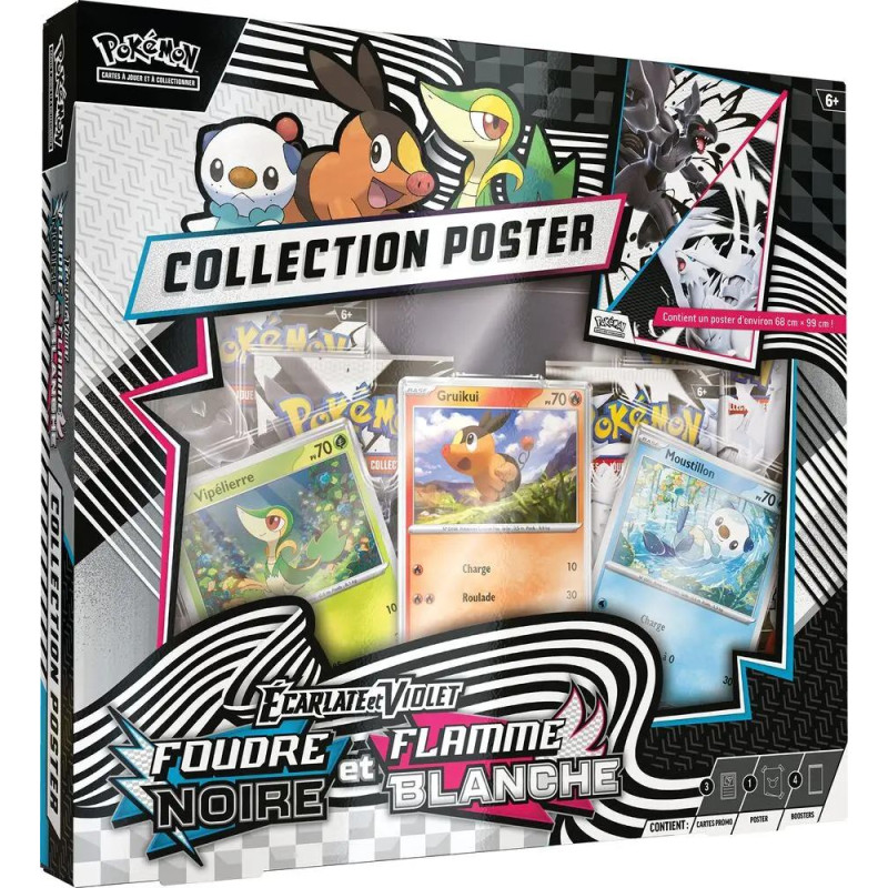 Pokemon TCG Scarlet & Violet 10.5 - Foudre Noire & Flamme Blanche - Poster Collection (FR)