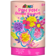 Mg Dystrybucja Zestaw kreatywny pom pom bukiet z pomponami - kwiaty