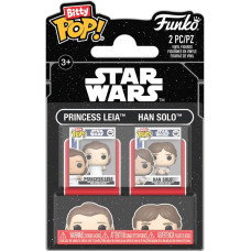 Funko Bitty Pop! 2-Pack Disney: Star War - Princess Leia & Han Solo Vinyl Figures