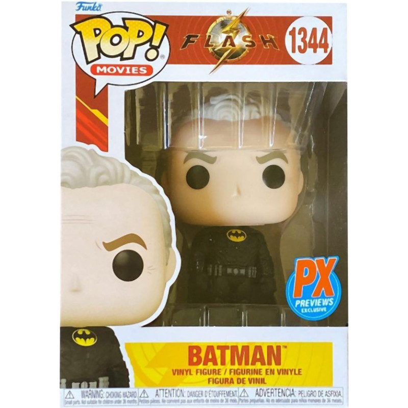 Funko Pop! Movies DC: The Flash - Batman (Keaton) Unmasked (ALT) (PX Exclusive) #1344 Vinyl Figure