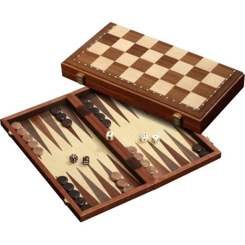 Philos Chess Backgammon Checkers Set, field 42 mm, magnetic šahs nardi dambrete