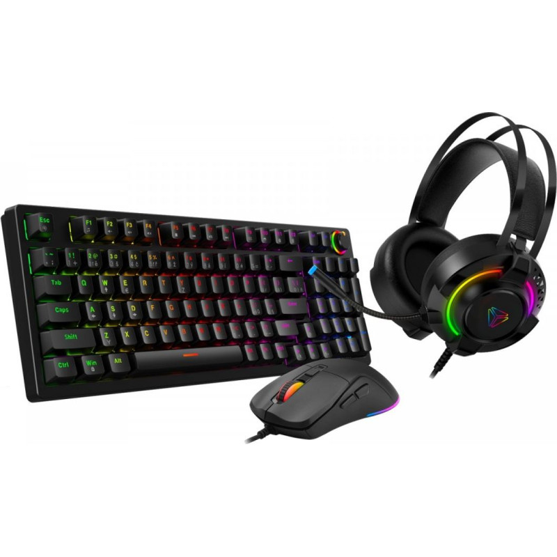 Yenkee Zestaw gaiming premium ygs 03 3w1 klawiatura, mysz, słuchawki