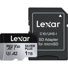 Lexar Karta pamięci microsd 1tb c10 a2 u3 v30 205/150mb/s silver plus